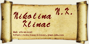 Nikolina Klinac vizit kartica